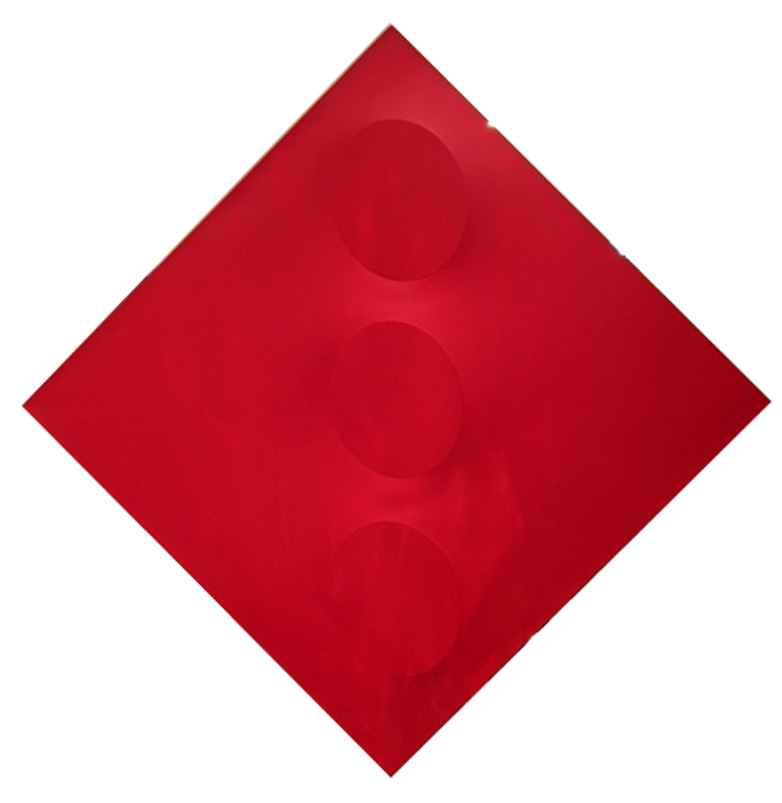 Turi simeti: Quadro Art Decò Tre ovali rosso del XX Secolo. Pezzo di storia autentico - Robertaebasta® Art Gallery opere d’arte esclusive.